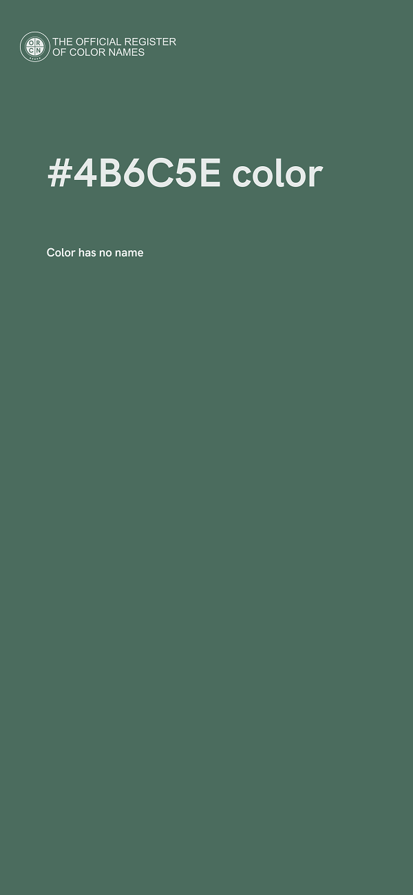 #4B6C5E color image