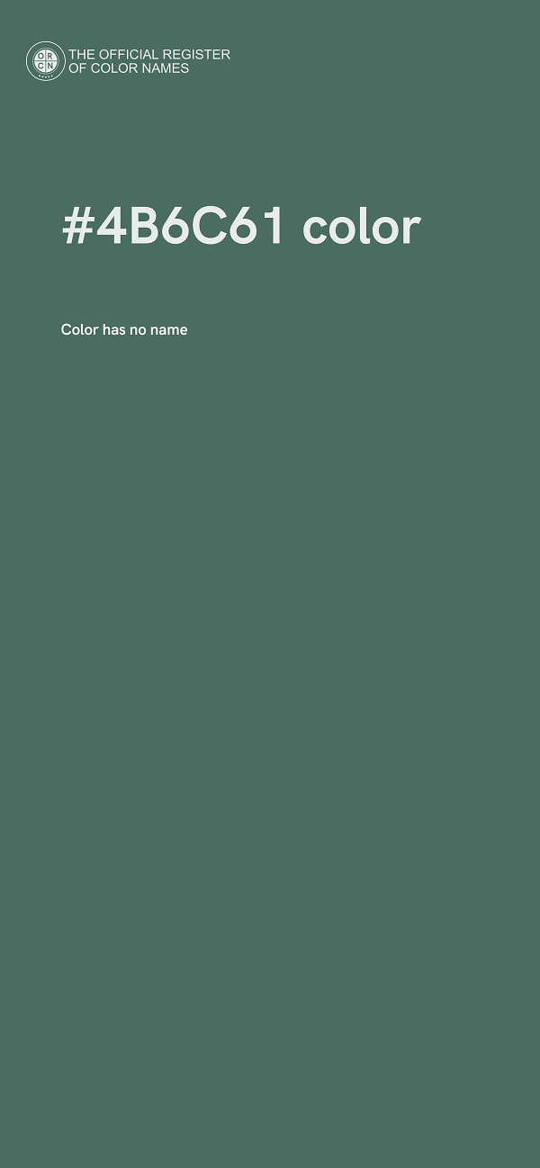 #4B6C61 color image