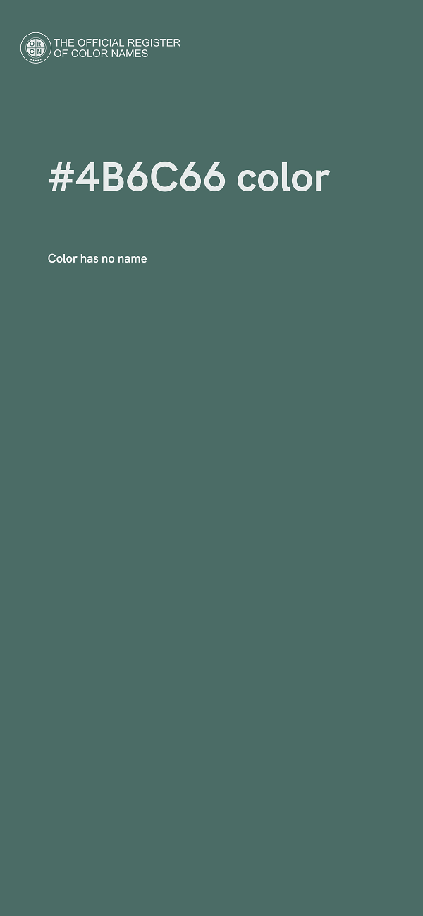 #4B6C66 color image
