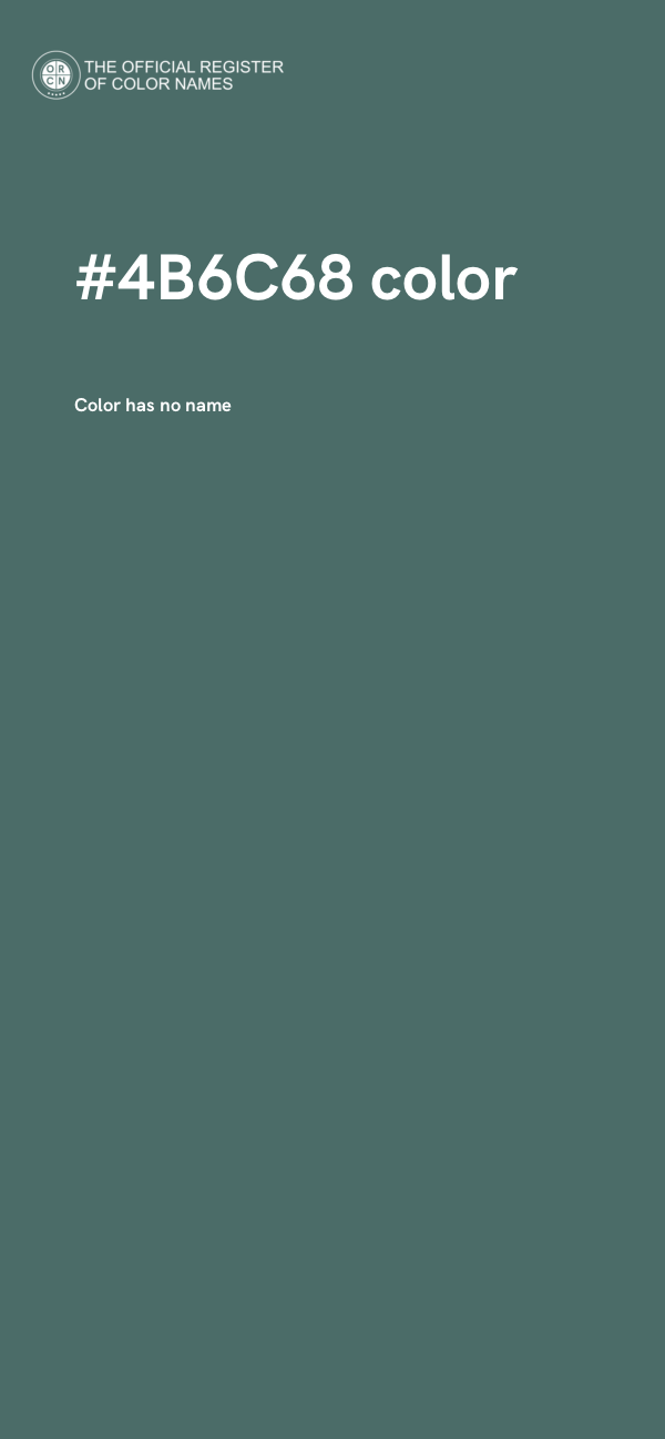 #4B6C68 color image