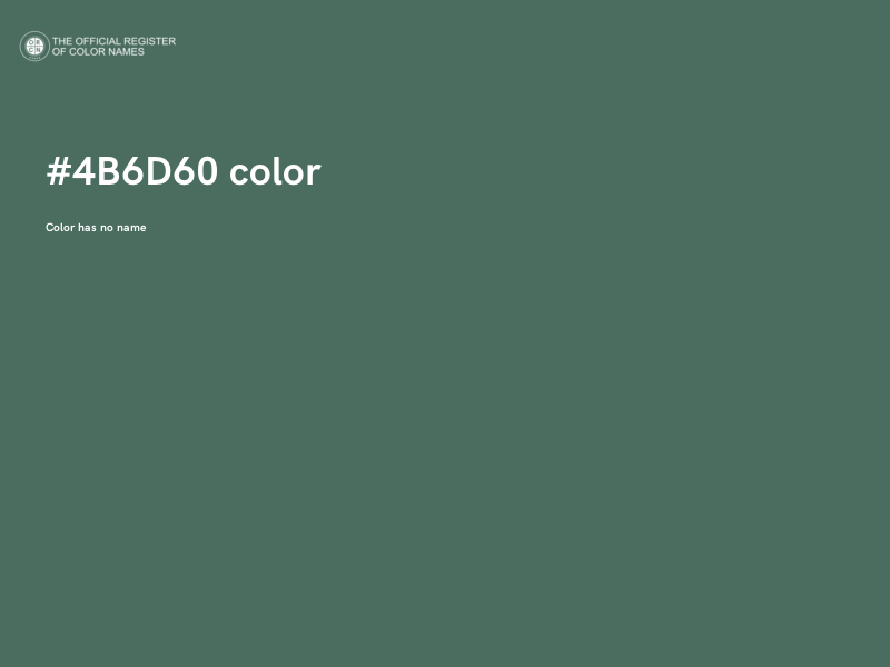 #4B6D60 color image