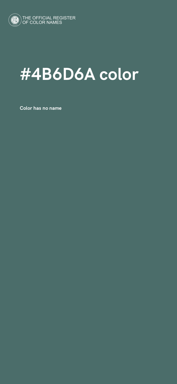 #4B6D6A color image