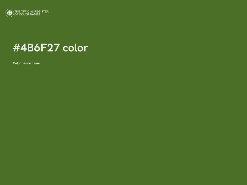 #4B6F27 color image