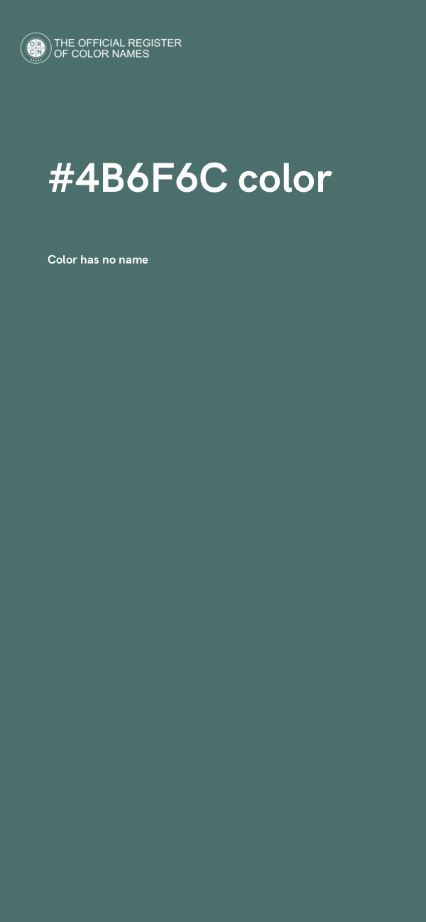 #4B6F6C color image
