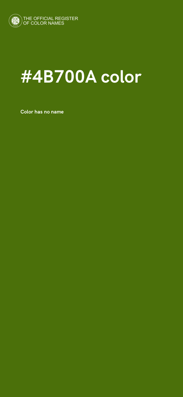 #4B700A color image
