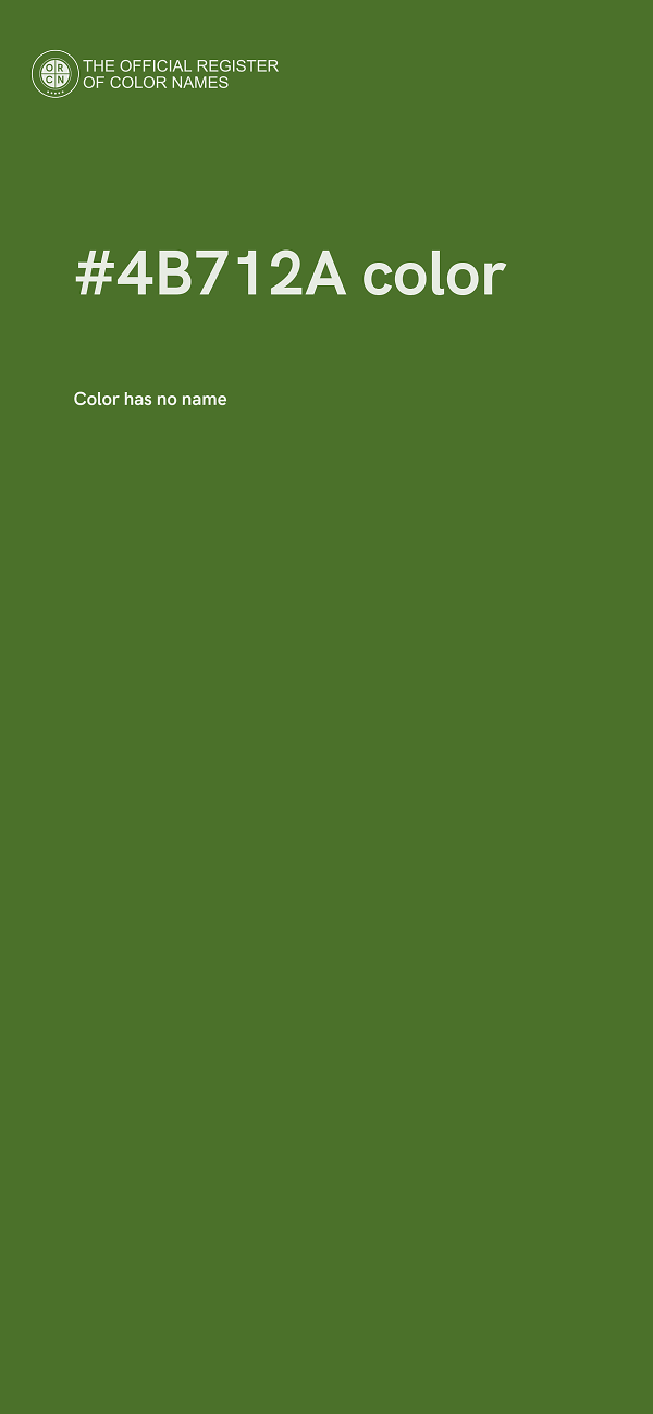 #4B712A color image