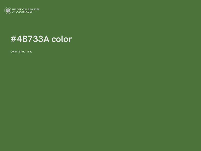 #4B733A color image