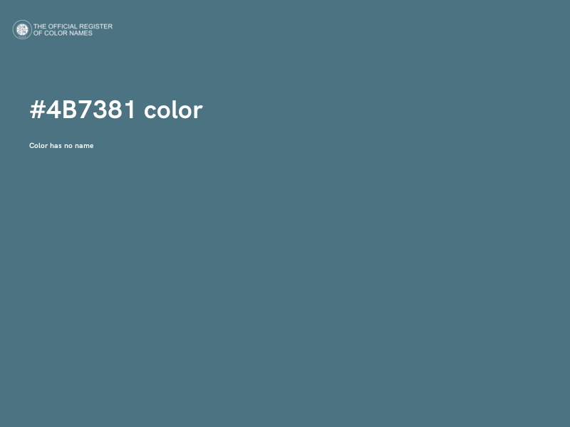 #4B7381 color image