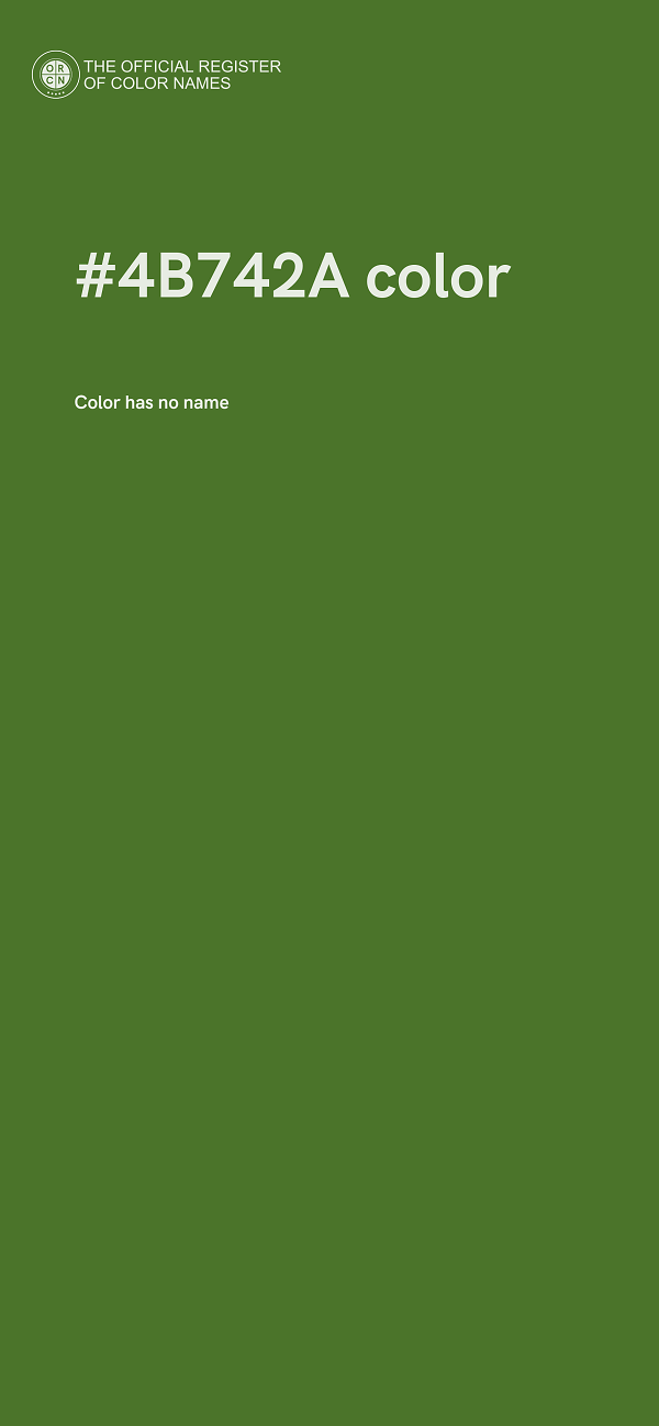 #4B742A color image