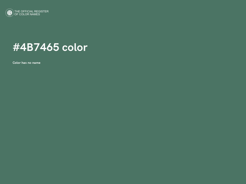 #4B7465 color image