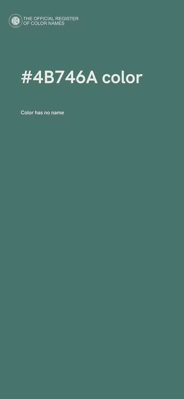 #4B746A color image