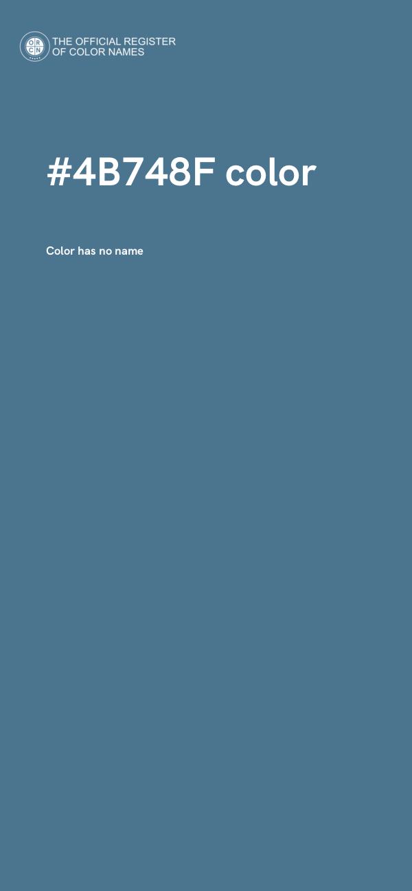 #4B748F color image