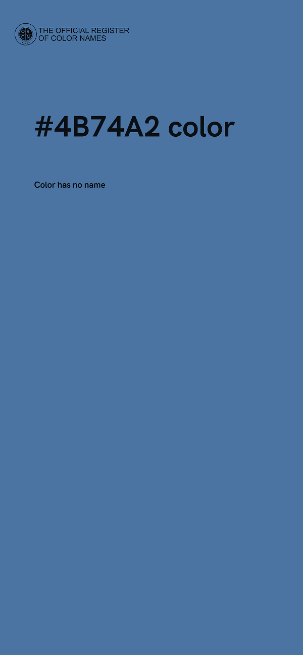 #4B74A2 color image