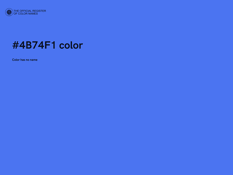 #4B74F1 color image