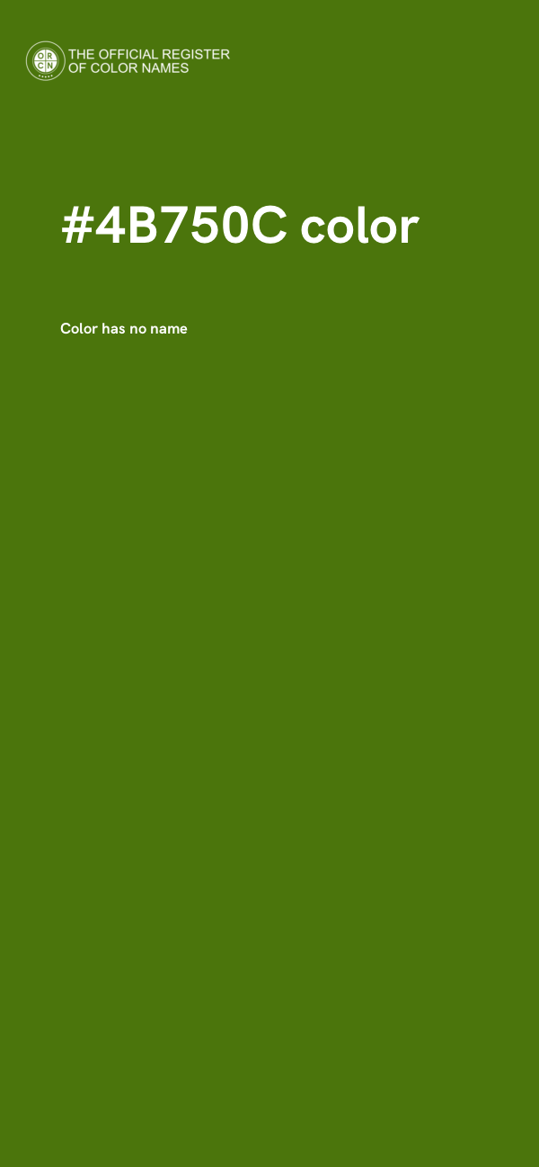 #4B750C color image