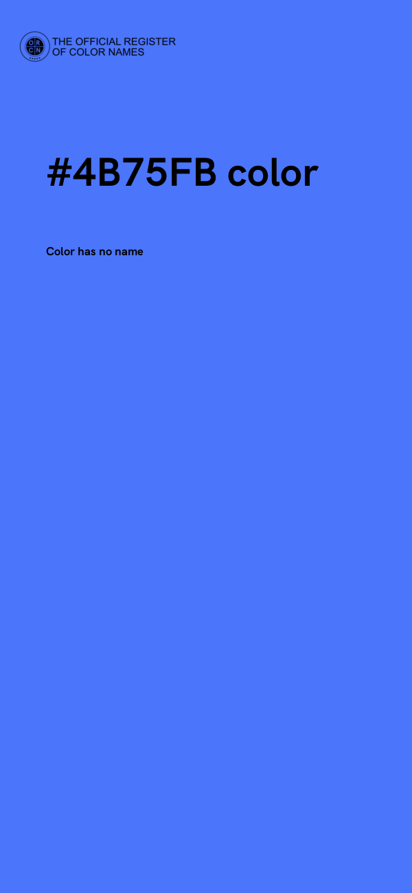 #4B75FB color image