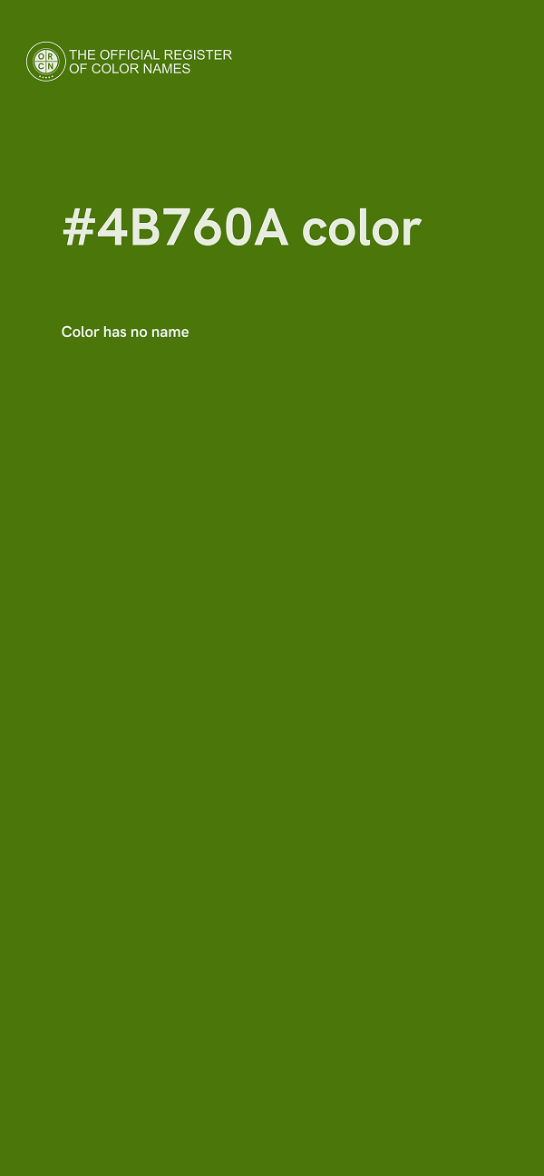 #4B760A color image