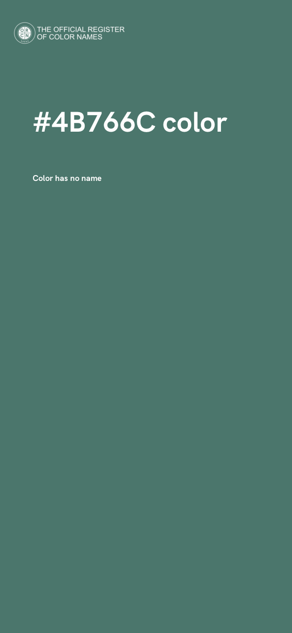 #4B766C color image