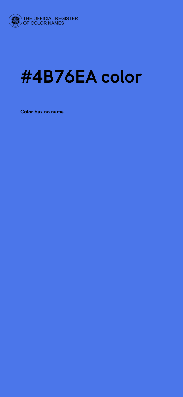 #4B76EA color image