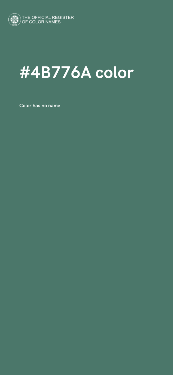 #4B776A color image