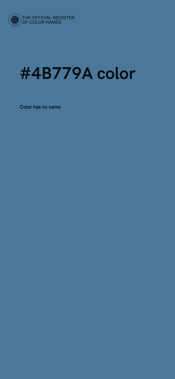 #4B779A color image