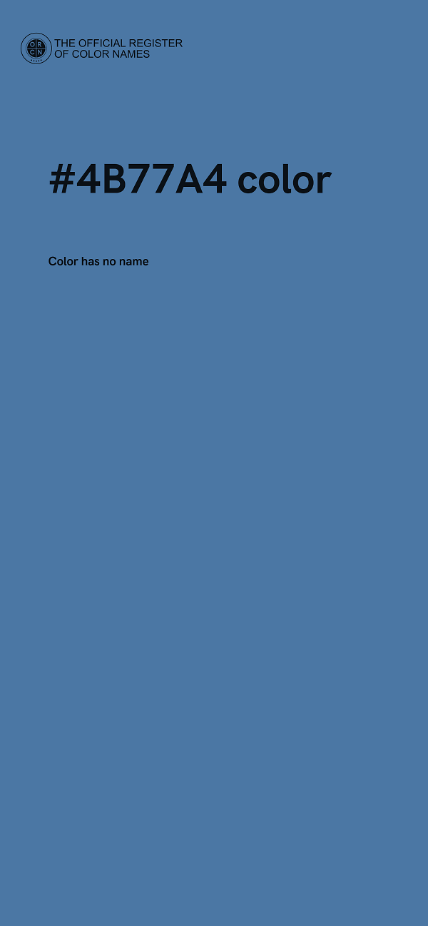 #4B77A4 color image