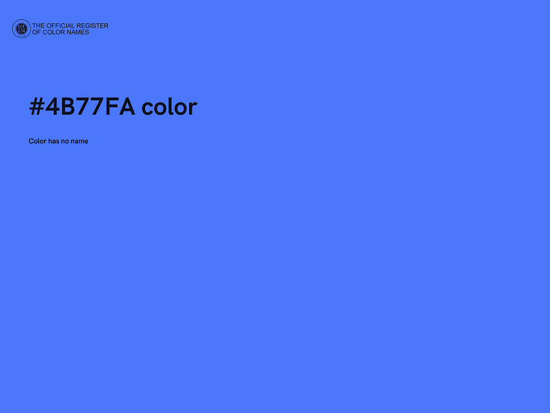 #4B77FA color image