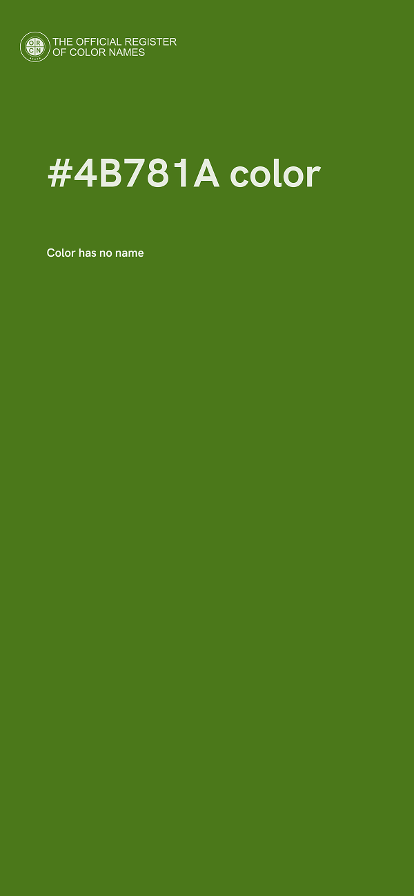 #4B781A color image