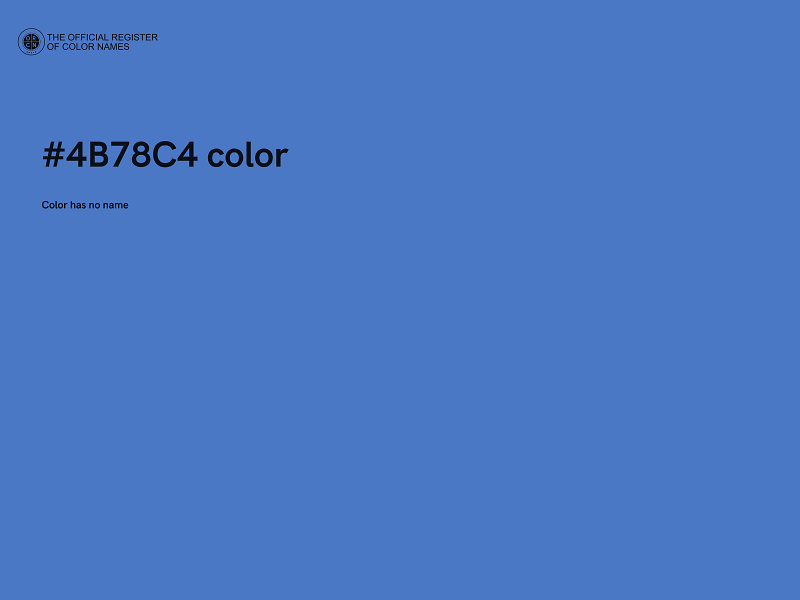 #4B78C4 color image