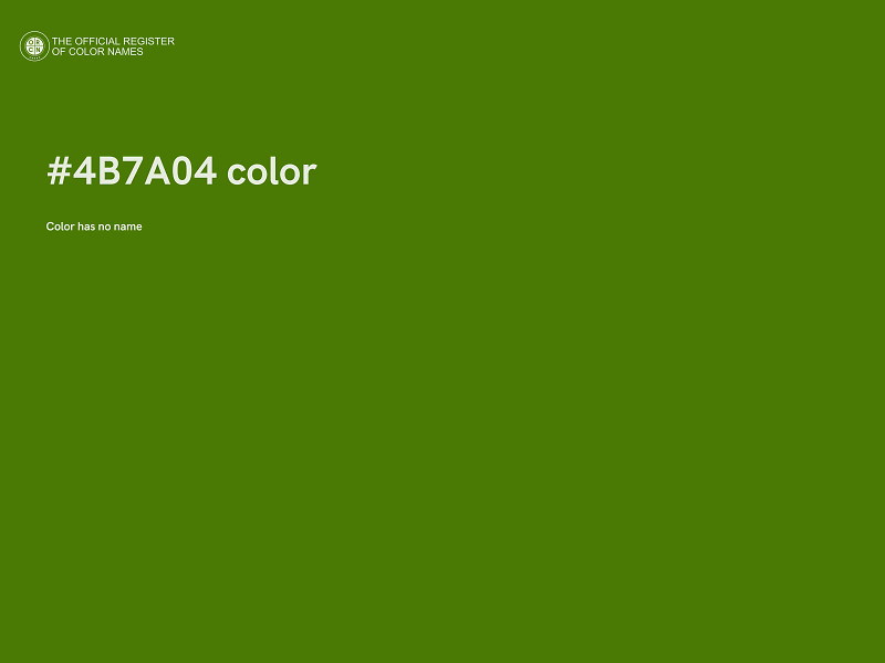 #4B7A04 color image