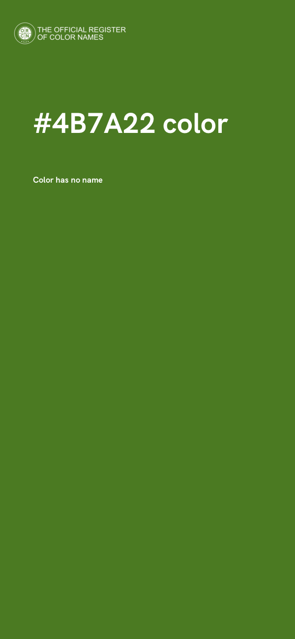 #4B7A22 color image