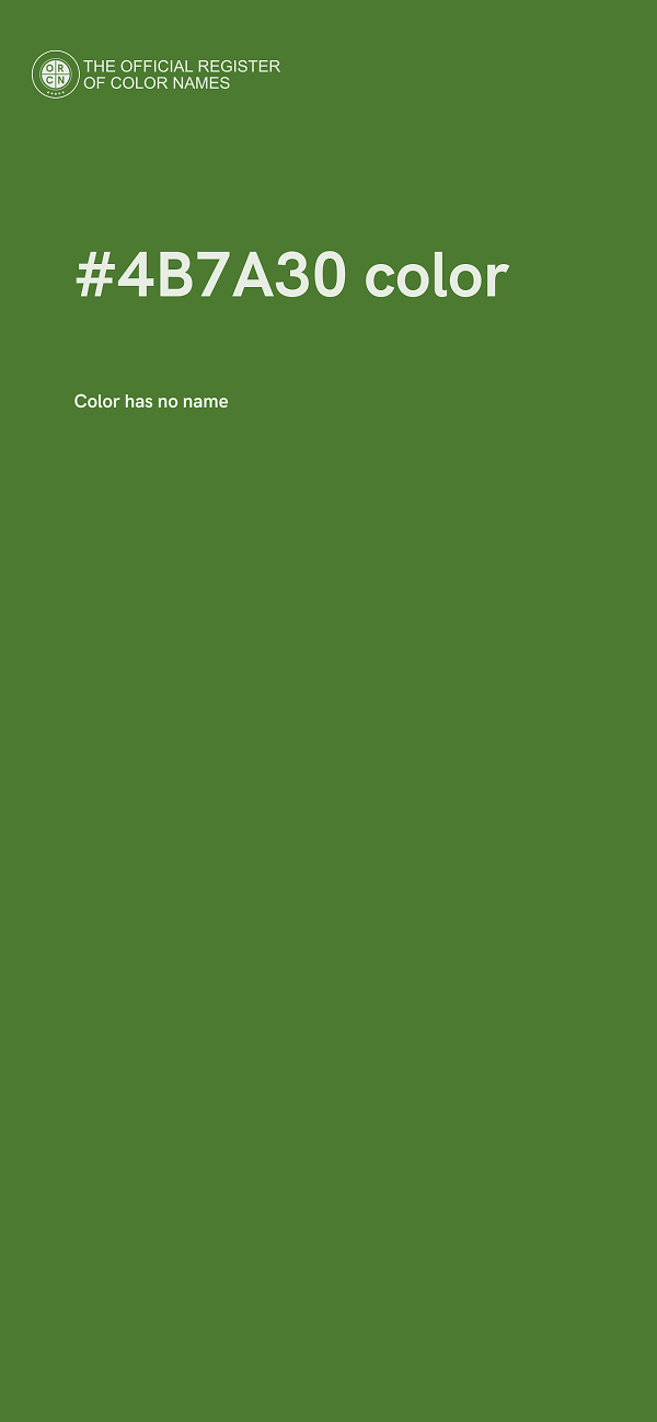 #4B7A30 color image