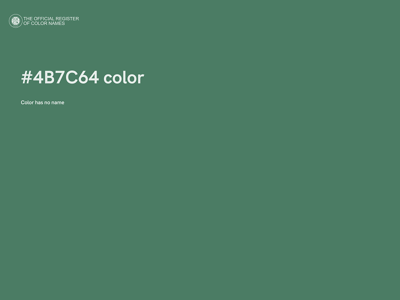 #4B7C64 color image