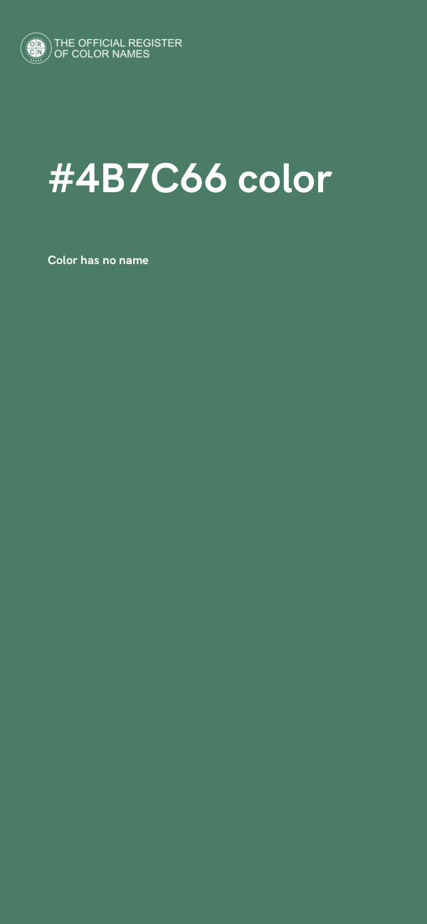 #4B7C66 color image