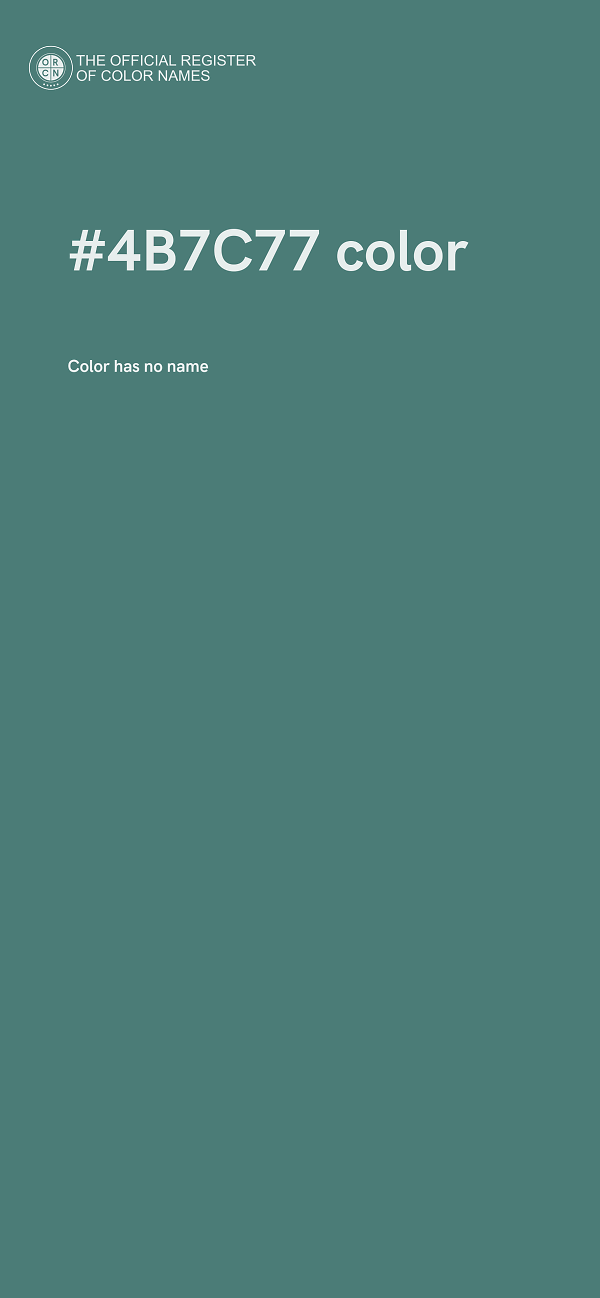 #4B7C77 color image
