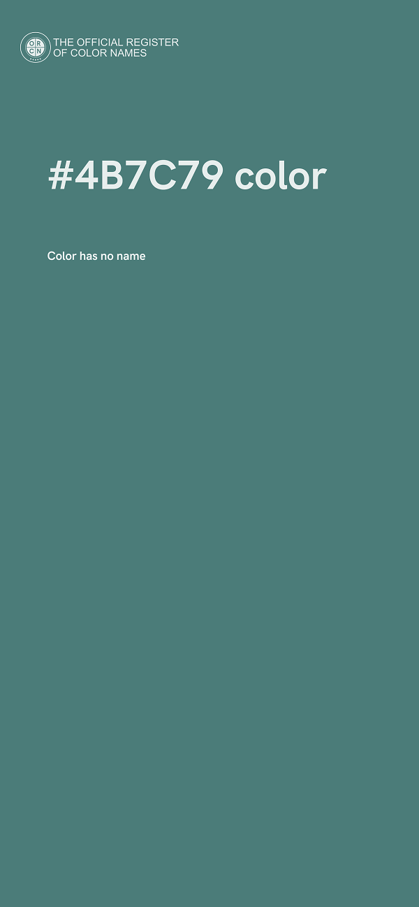 #4B7C79 color image