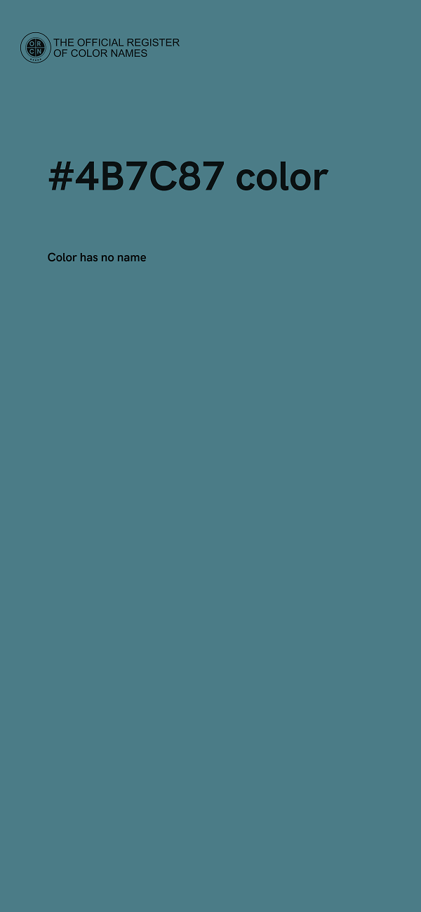 #4B7C87 color image