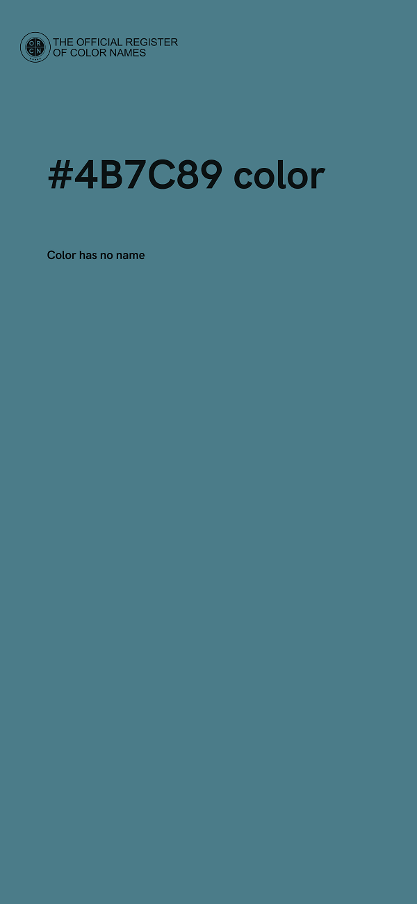 #4B7C89 color image