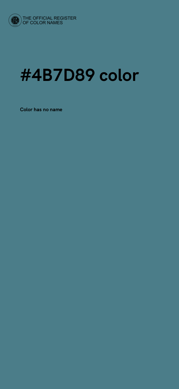#4B7D89 color image