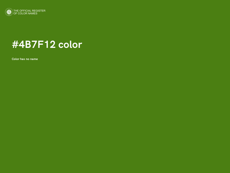 #4B7F12 color image