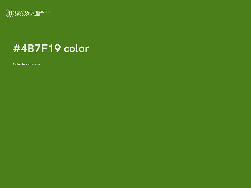 #4B7F19 color image