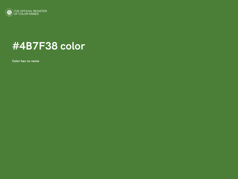 #4B7F38 color image