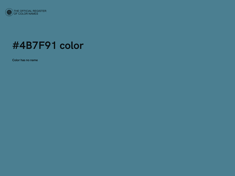 #4B7F91 color image