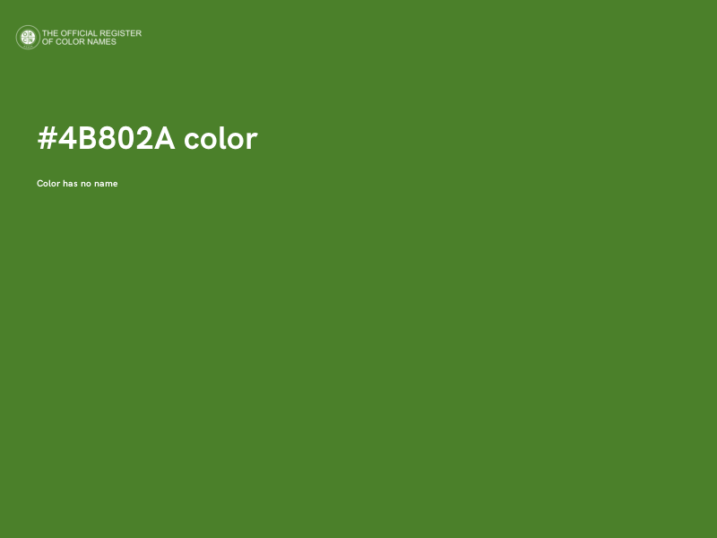 #4B802A color image