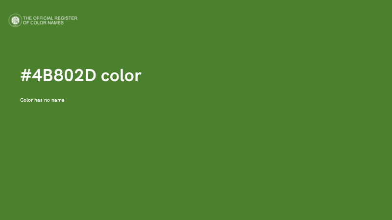 #4B802D color image