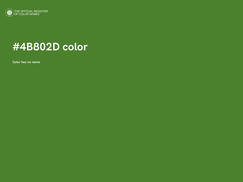 #4B802D color image