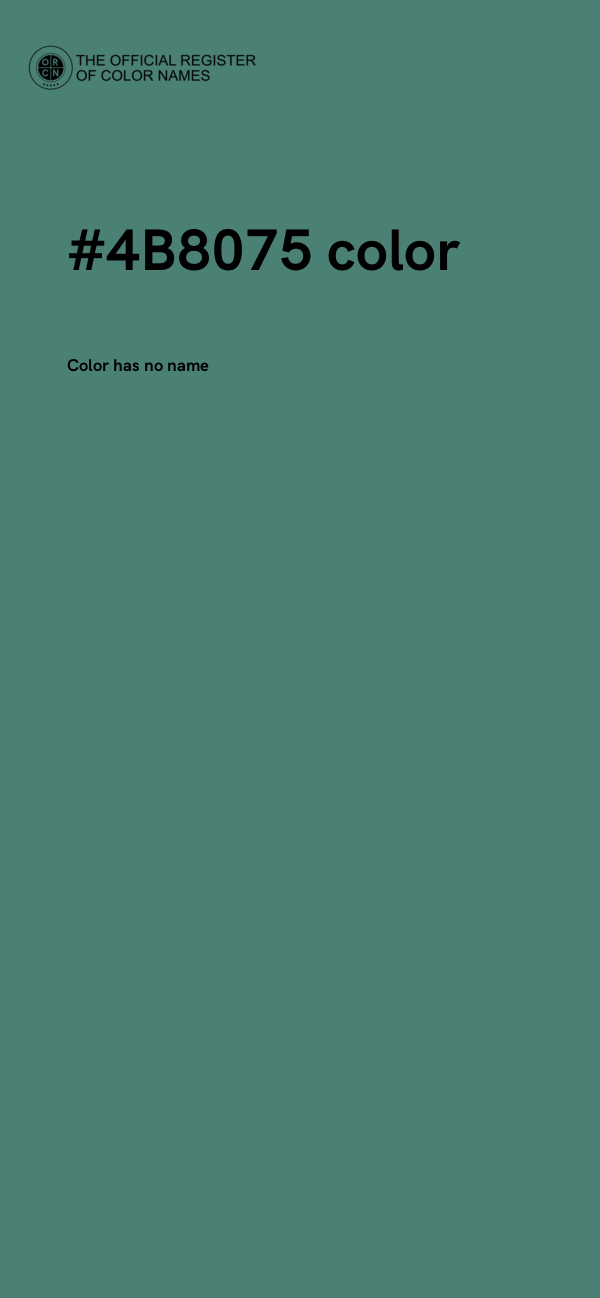 #4B8075 color image