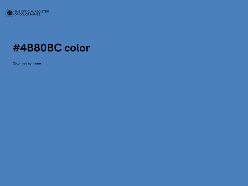 #4B80BC color image