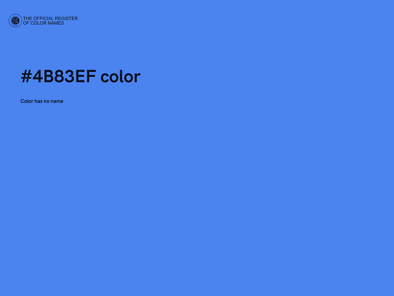 #4B83EF color image