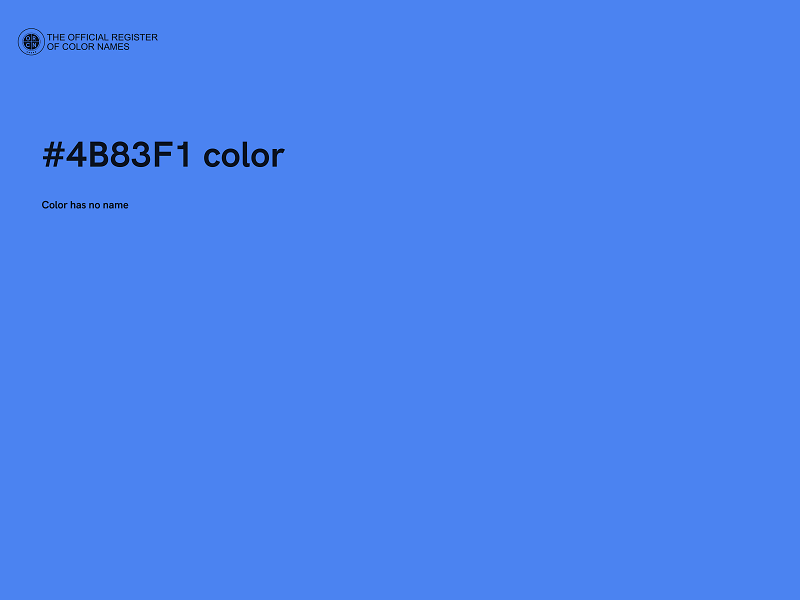 #4B83F1 color image